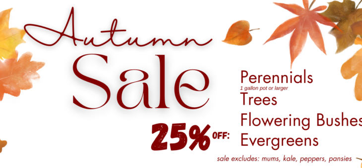 Nursery Stock Sale!